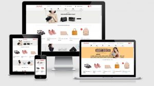 Mẫu giao diên website shop xinh