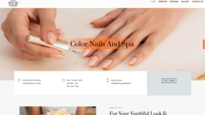 Mẫu Website Số 5: Color Nails – Giao diện xang trọng
